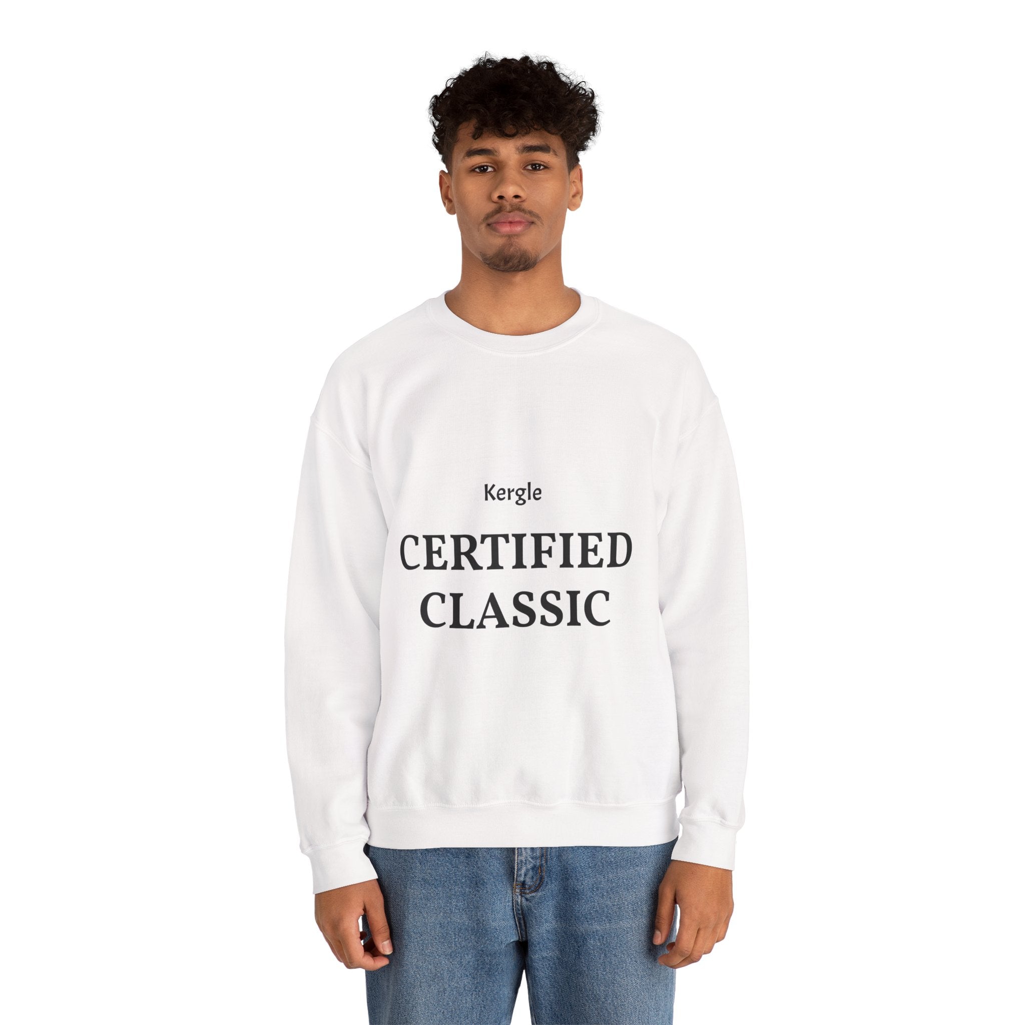 Certified Classic Crewneck Sweatshirt — Minimal Vintage Logo Pullover - Kergle