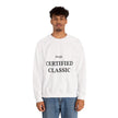 Certified Classic Crewneck Sweatshirt — Minimal Vintage Logo Pullover - Kergle