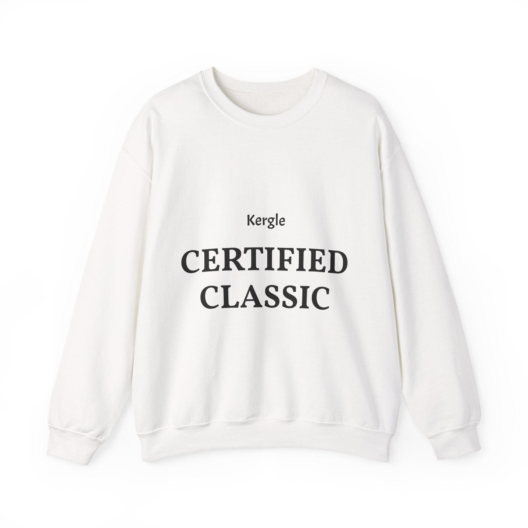 Certified Classic Crewneck Sweatshirt — Minimal Vintage Logo Pullover - Kergle