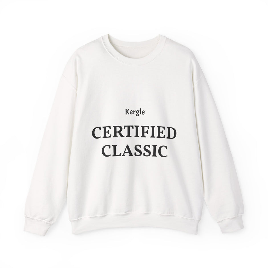 Certified Classic Crewneck Sweatshirt — Minimal Vintage Logo Pullover - Kergle