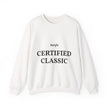 Certified Classic Crewneck Sweatshirt — Minimal Vintage Logo Pullover - Kergle
