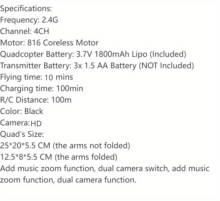 KBDFA E88 Drone - HD WIFI Helicopter with 4K Camera, Foldable Quadcopter, 1181.1inch Maximum Flight Altitude, 3m/s Speed, 5 Minute Battery Life, Black and Gray, Rechargeable Li-Polymer Battery, 1800mAh, 1181.1inch Control Ran - Kergle