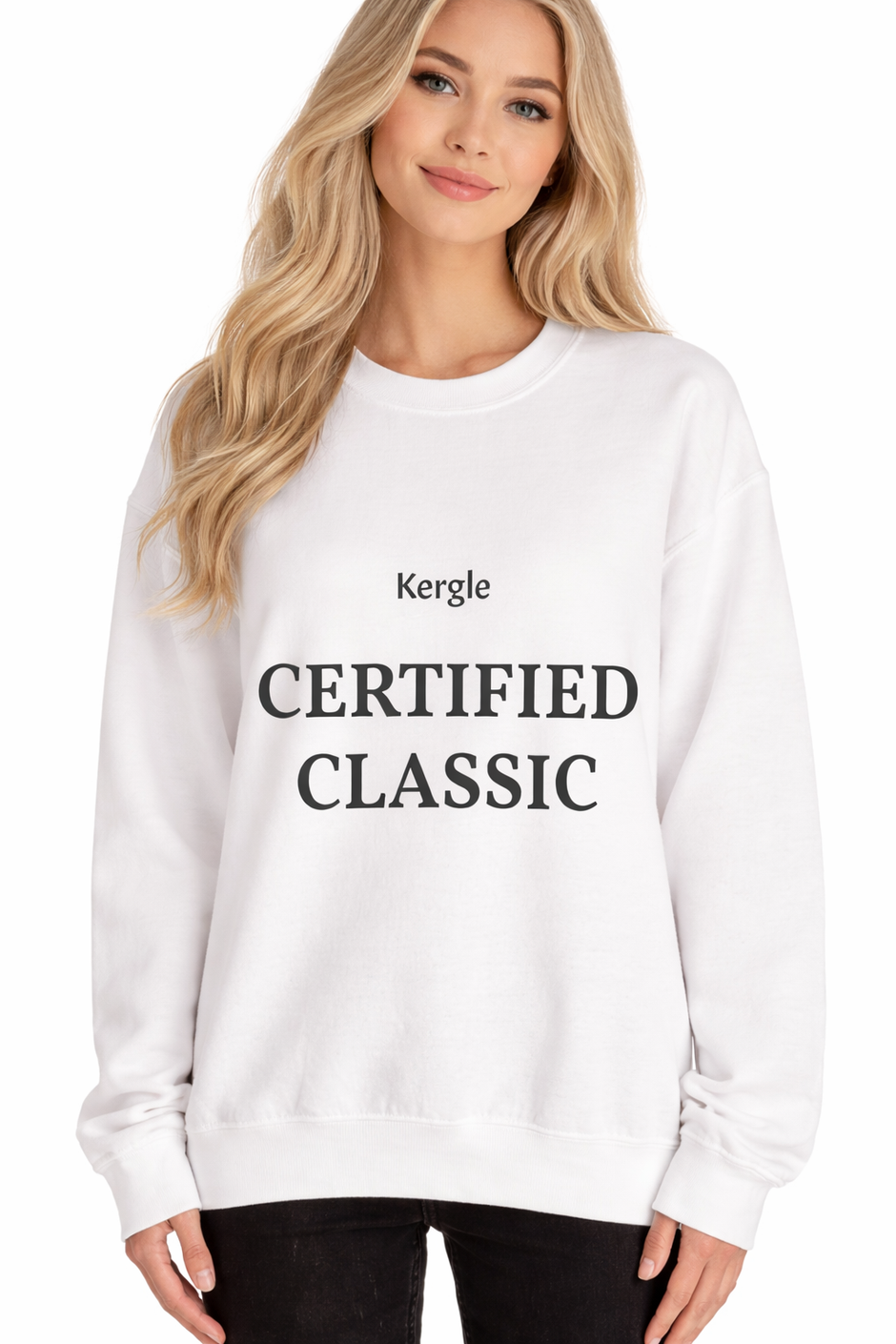 Certified Classic Crewneck Sweatshirt — Minimal Vintage Logo Pullover - Kergle