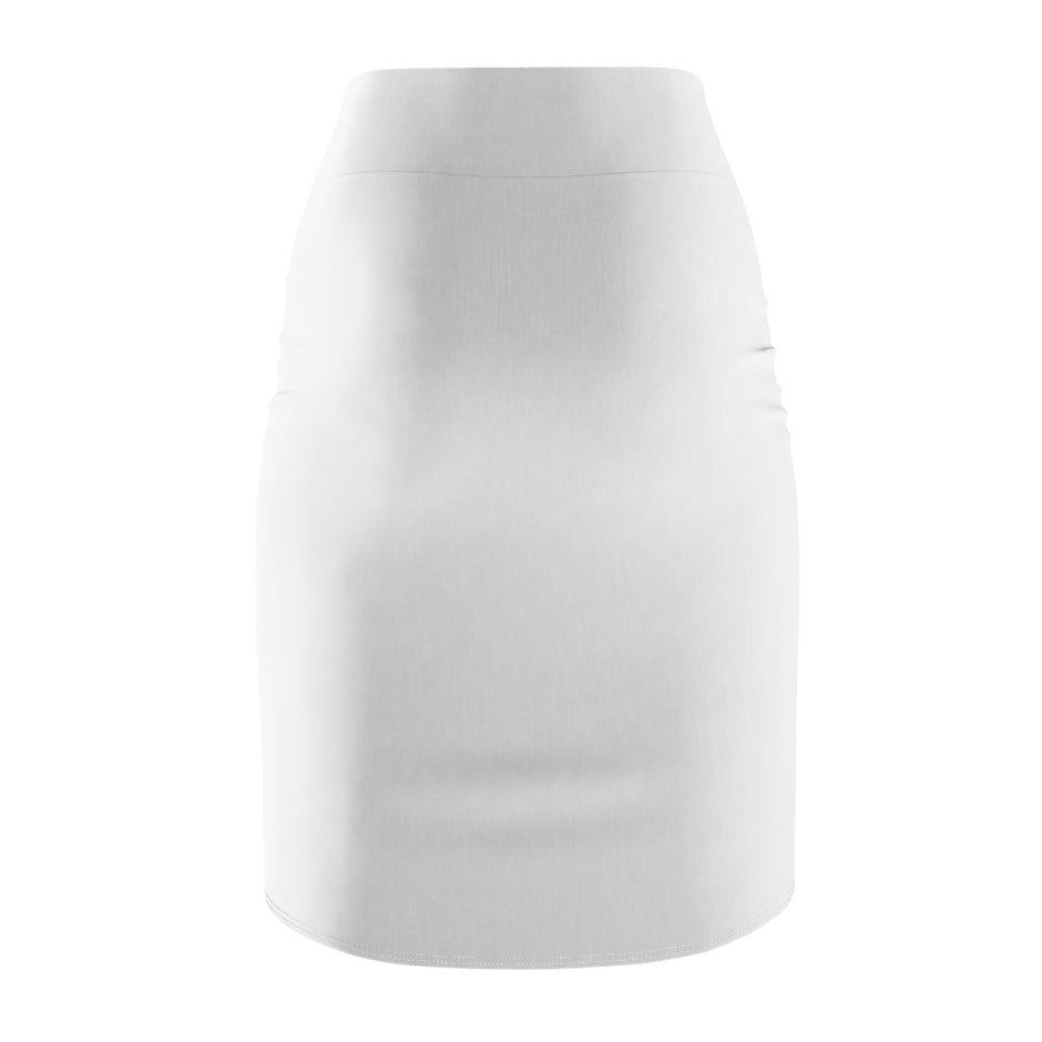 Minimal Monogram Pencil Skirt — Women's Patterned Office Skirt - Kergle