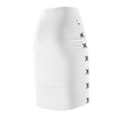 Minimal Monogram Pencil Skirt — Women's Patterned Office Skirt - Kergle