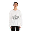 Certified Classic Crewneck Sweatshirt — Minimal Vintage Logo Pullover - Kergle