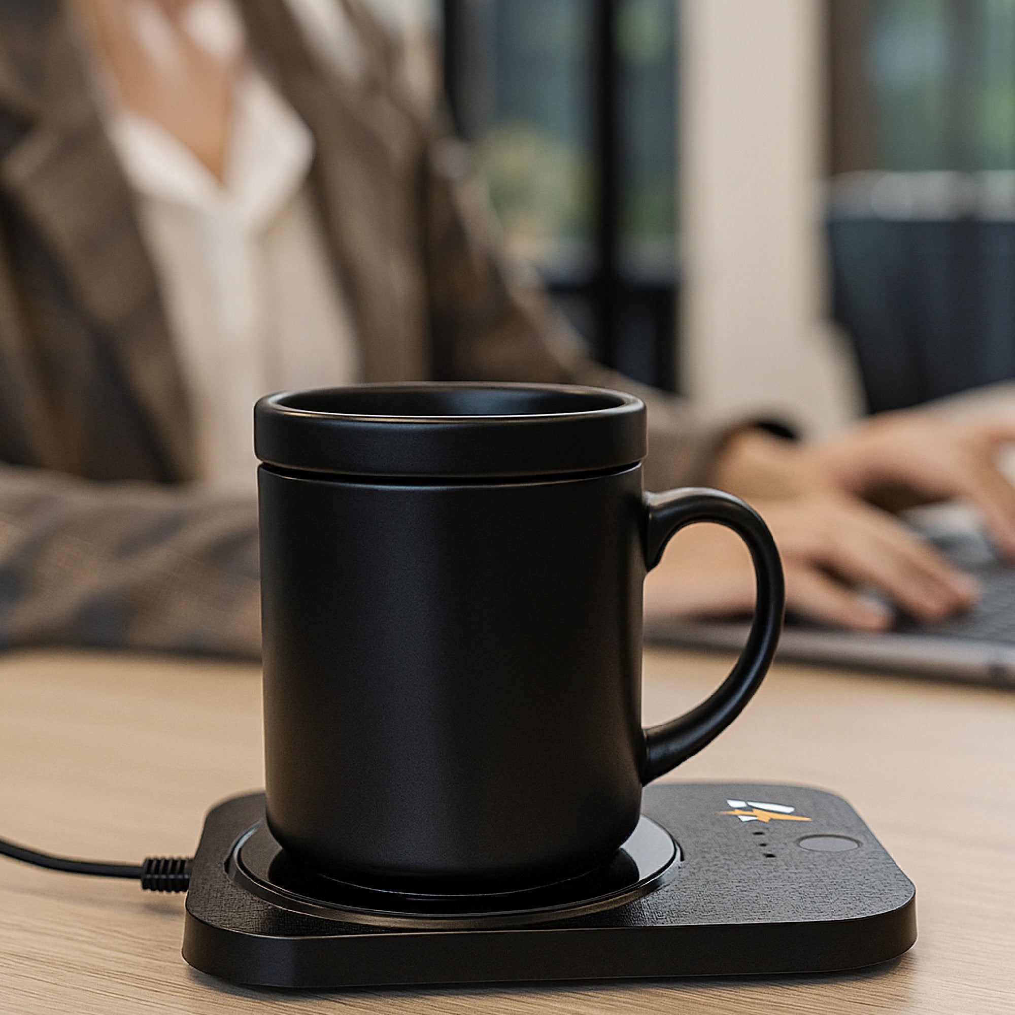 The Modern Workspace Productivity Bundle: Pursonic 3-in-1 LED Desk Lamp + Sip & Charge Wireless & Mug Warmer-3