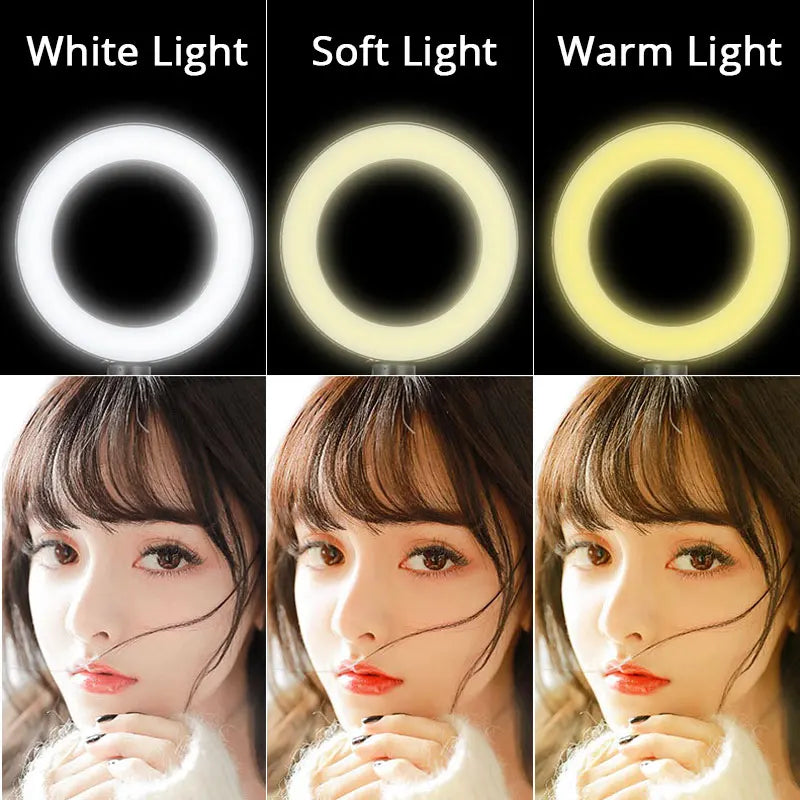 LED Ring Light With Clip On Laptop Computer Fill Lamp For Video Conference Lighting Kit Zoom Webcam Chat Live Streaming Youtube - Kergle