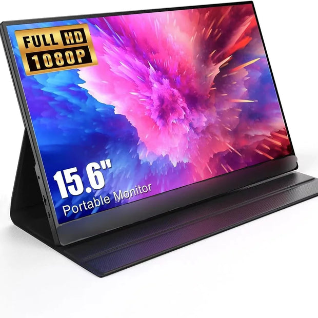 15.6 Inch IPS 1080P FHD Full HD Gaming USB-C Portable Monitor Screen Extender for Laptop Mobile Portable Monitor - Kergle