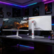 Pc Monitors 34Inch Curved Gaming Monitor 4k Ultrawide Pc Screen Lcd Display 240hz Gaming Screen Computer Monitor for Home Office - Kergle