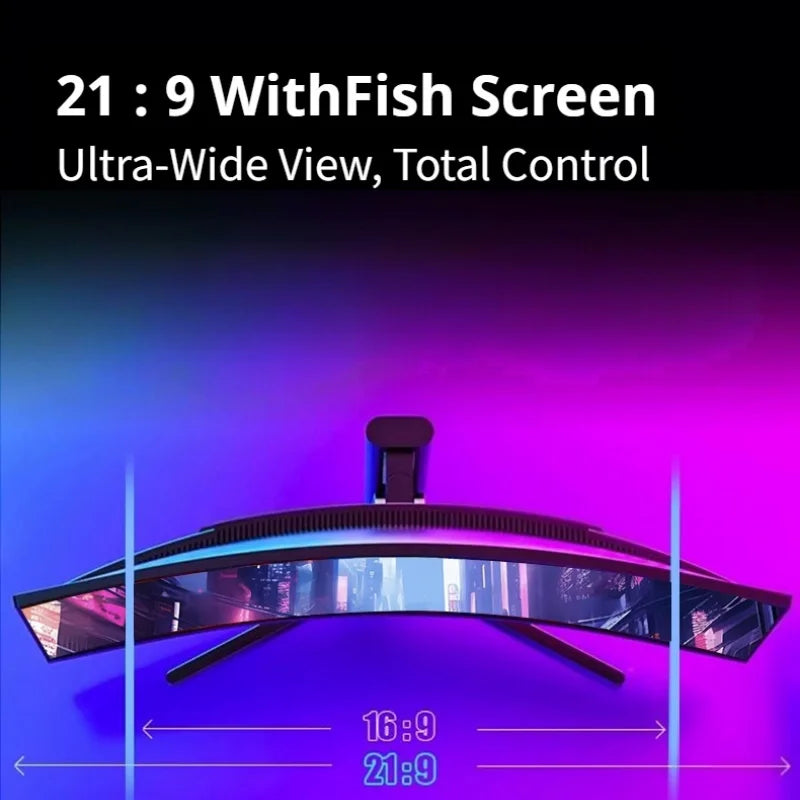 Pc Monitors 34Inch Curved Gaming Monitor 4k Ultrawide Pc Screen Lcd Display 240hz Gaming Screen Computer Monitor for Home Office - Kergle