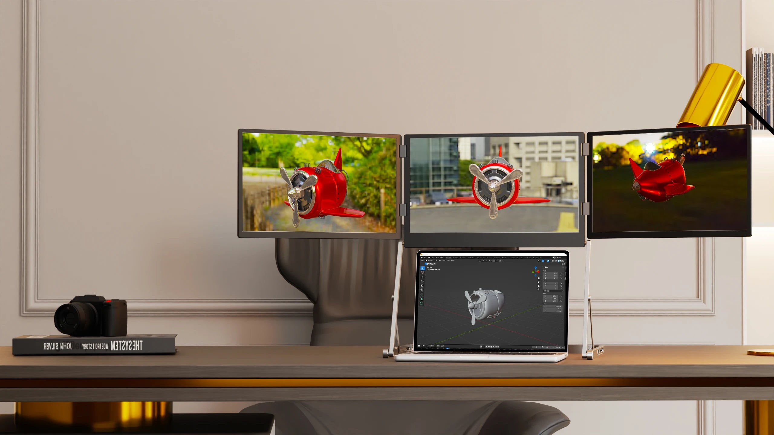 Triple Screen Monitor 15.6