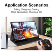 15.6 inch portable monitor for laptop big size light weight with touch for phone laptop gaming working consumer electronics - Kergle
