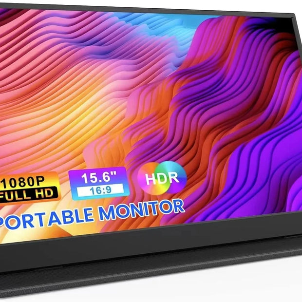 15.6 Inch IPS 1080P FHD Full HD Gaming USB-C Portable Monitor Screen Extender for Laptop Mobile Portable Monitor - Kergle