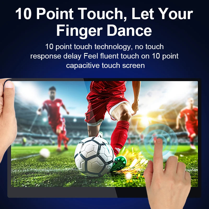 15.6 inch portable monitor for laptop big size light weight with touch for phone laptop gaming working consumer electronics - Kergle