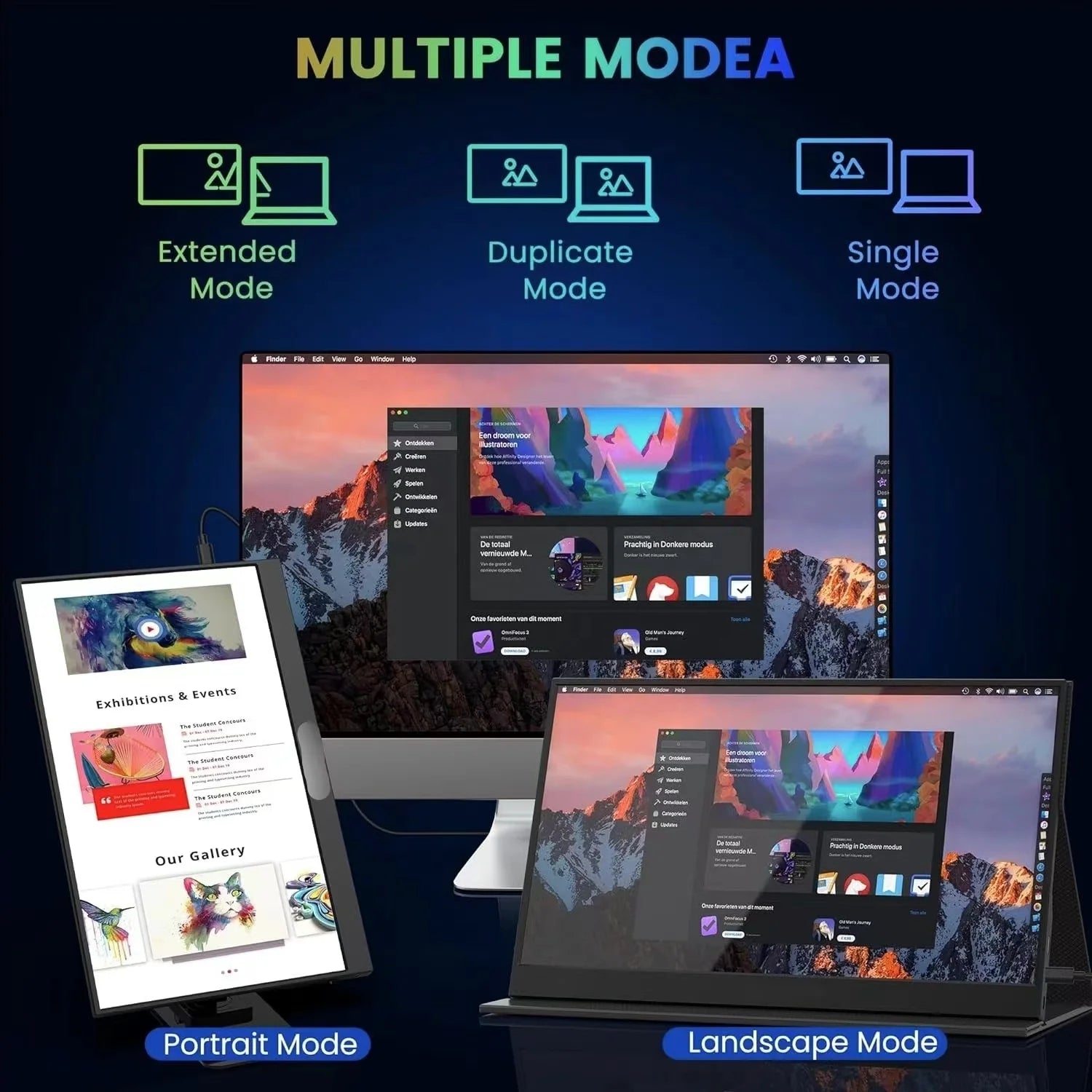 15.6 Inch IPS 1080P FHD Full HD Gaming USB-C Portable Monitor Screen Extender for Laptop Mobile Portable Monitor - Kergle