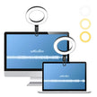 LED Ring Light With Clip On Laptop Computer Fill Lamp For Video Conference Lighting Kit Zoom Webcam Chat Live Streaming Youtube - Kergle
