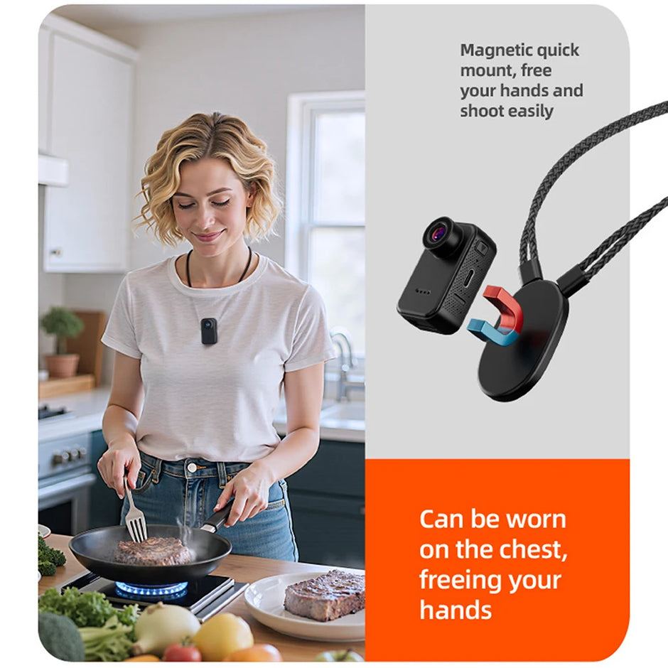 Thumb Actions Camera HD Motion Recorder Camera Cycle Riding VCR Pet Camera Mini Portable Sports DV Body-Cam For Photography - Kergle