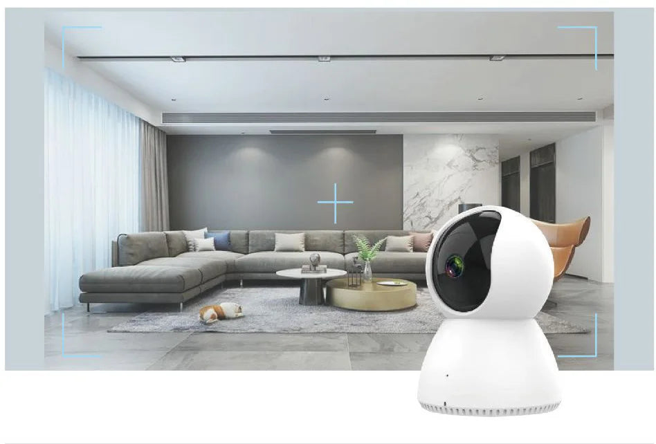 Smart Camera 1080P 360 Angle WiFi Night Vision Webcam Video IP Camera Baby Security Monitor AI Auto Tracking for Smartlife APP - Kergle