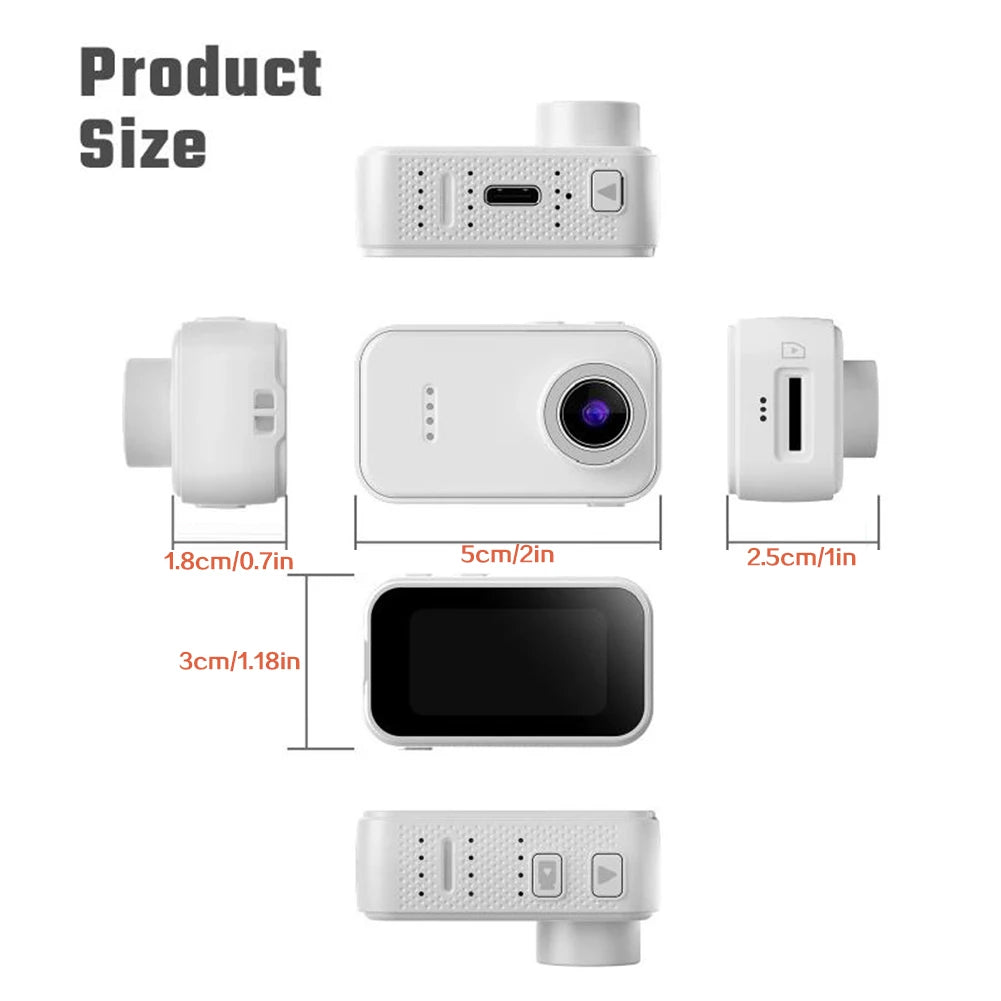 Thumb Actions Camera HD Motion Recorder Camera Cycle Riding VCR Pet Camera Mini Portable Sports DV Body-Cam For Photography
