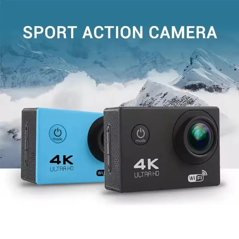  Action Camera 4K WiFi 2.0 Inch Touch Screen 140° Wide Angle Video Recording 30M Waterproof Bicycle Motorcycles Sports Cameras - Kergle