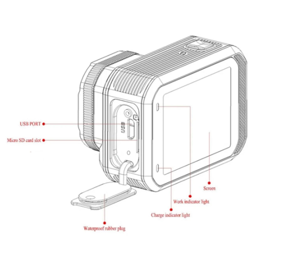 Action Camera 4K60FPS WiFi Anti-shake Action Camera With Remote Control Screen Waterproof Sport Camera drive recorder - Kergle