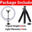 LED Ring Light Photography Adjustable Lighting Phone Ringlight With 20cm Tripod Stand USB Round Fill Lamp For Phone Video Live - Kergle