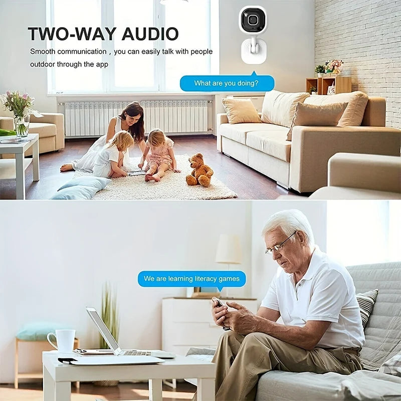 Smart 1080p Wi-Fi Smart Home Security Camera , HD,Real-time APP Alerts, 2-Way Audio, with Motion Tracking for Baby & Pet