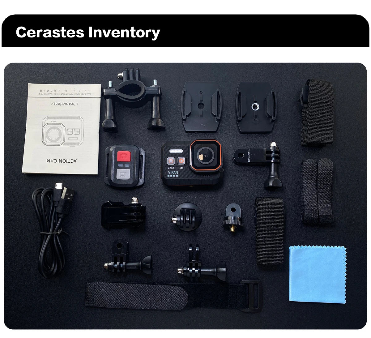 Action Camera 4K60FPS WiFi Anti-shake Action Camera With Remote Control Screen Waterproof Sport Camera drive recorder - Kergle