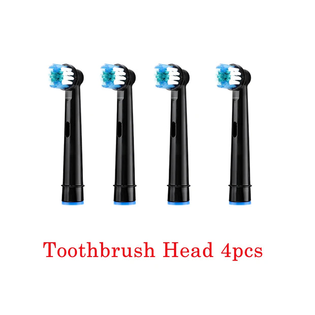 Smart Rotating Electric Toothbrush, Rechargeable Toothbrush with 4 Heads, Adults Soft Toothbrush - Kergle