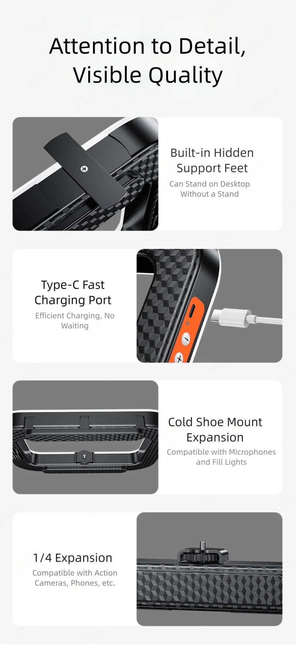 Portable Handheld Ring LED Light New Rabbit Cage Lighting Photography Lamp for Mobile Live Broadcast Selfie Light Decoration - Kergle