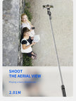 Tripod for Mobile Phone,2m Portable Selfie Stick with Wireless Remote Shutter,Stand for Camera Phone Photography - Kergle