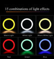 RGB Ring Light Lamp Ring Round With Remote Control For Smartphone Mobile Led Video Light Ring Make Youtube Photographic Lighting - Kergle