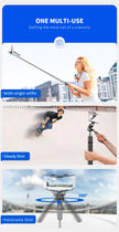 Tripod for Mobile Phone,2m Portable Selfie Stick with Wireless Remote Shutter,Stand for Camera Phone Photography - Kergle