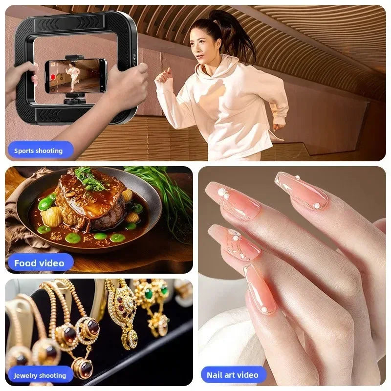 Portable Handheld Ring LED Light New Rabbit Cage Lighting Photography Lamp for Mobile Live Broadcast Selfie Light Decoration - Kergle