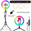 RGB Ring Light Lamp Ring Round With Remote Control For Smartphone Mobile Led Video Light Ring Make Youtube Photographic Lighting - Kergle