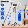 Tripod for Mobile Phone,2m Portable Selfie Stick with Wireless Remote Shutter,Stand for Camera Phone Photography - Kergle