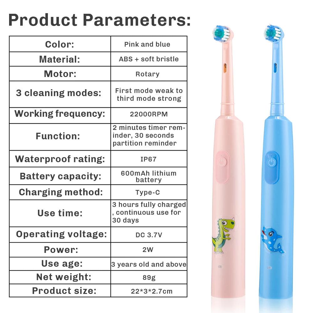 Smart Rotating Electric Toothbrush, Rechargeable Rotary Toothbrush with 4 Heads, Electric Toothbrush for Adults Soft Replacement