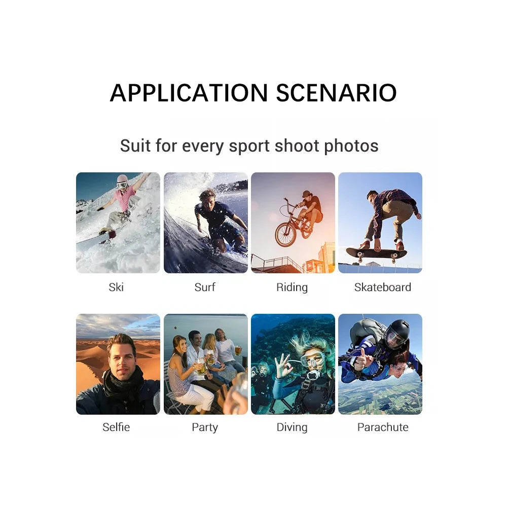  Action Camera 4K WiFi 2.0 Inch Touch Screen 140° Wide Angle Video Recording 30M Waterproof Bicycle Motorcycles Sports Cameras - Kergle