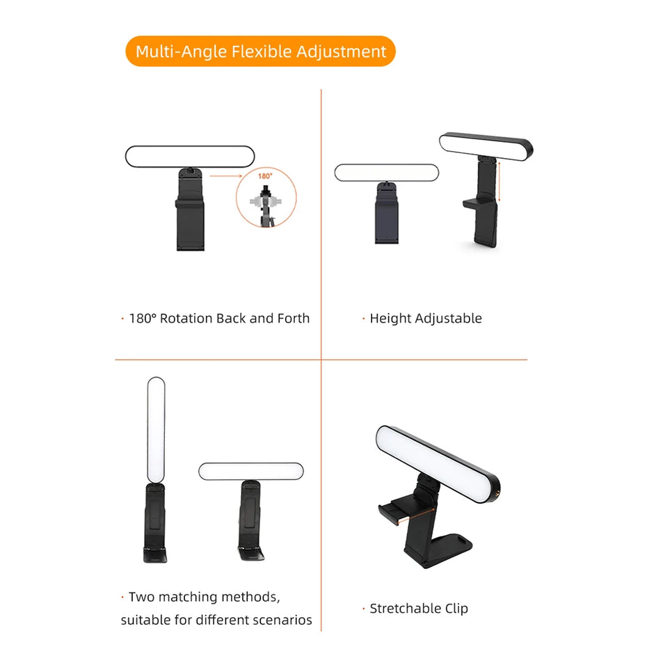 Video Conference Light Computer Light For Video Conferencing Video Call Lighting Adjustable Brightness Live Stream Light Phone - Kergle