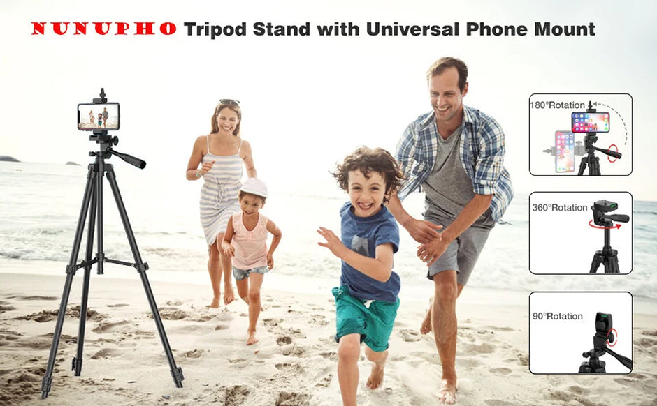 Tripod For Phone Camera Tripod Stand with Bluetooth Remote Phone Holder Lightweight Universal Photography For Xiaomi Huawei DSLR - Kergle