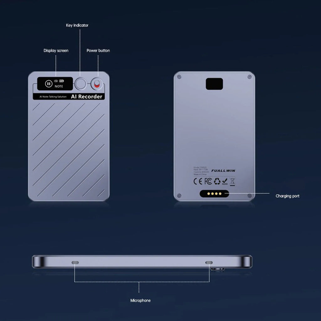 AI Mag-safe Voice Recorder, Notetaking Device for Meetings & Lectures, AI Transcription & Summarization for 118+ Languages