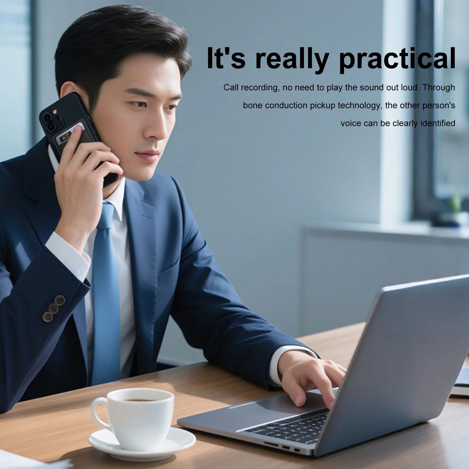 AI Mag-safe Voice Recorder, Notetaking Device for Meetings & Lectures, AI Transcription & Summarization for 118+ Languages