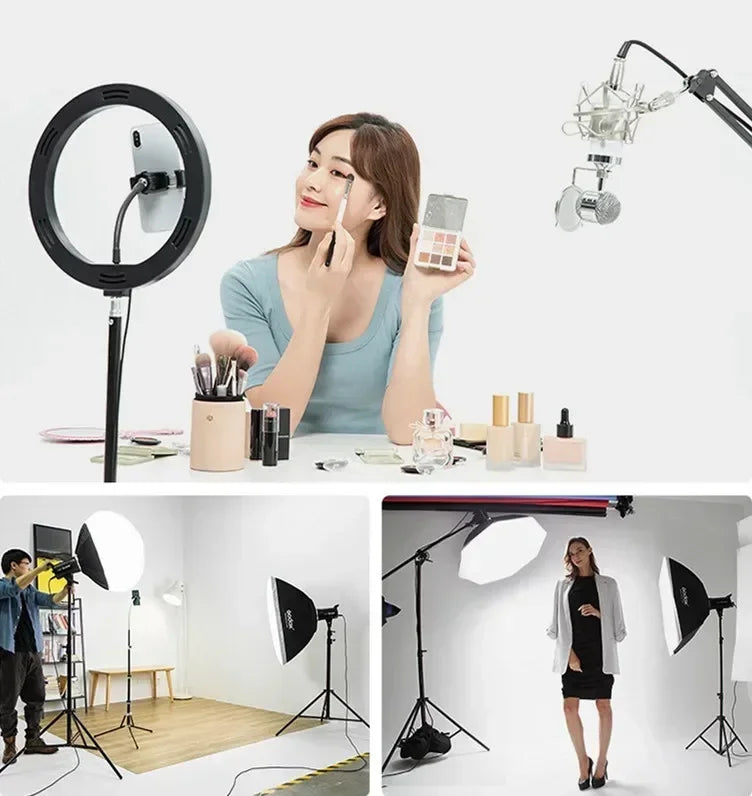 12 Inch Ring Light, Dimmable USB LED for Phone Photography, Live Streaming, For YouTube TikTok Videos - Kergle