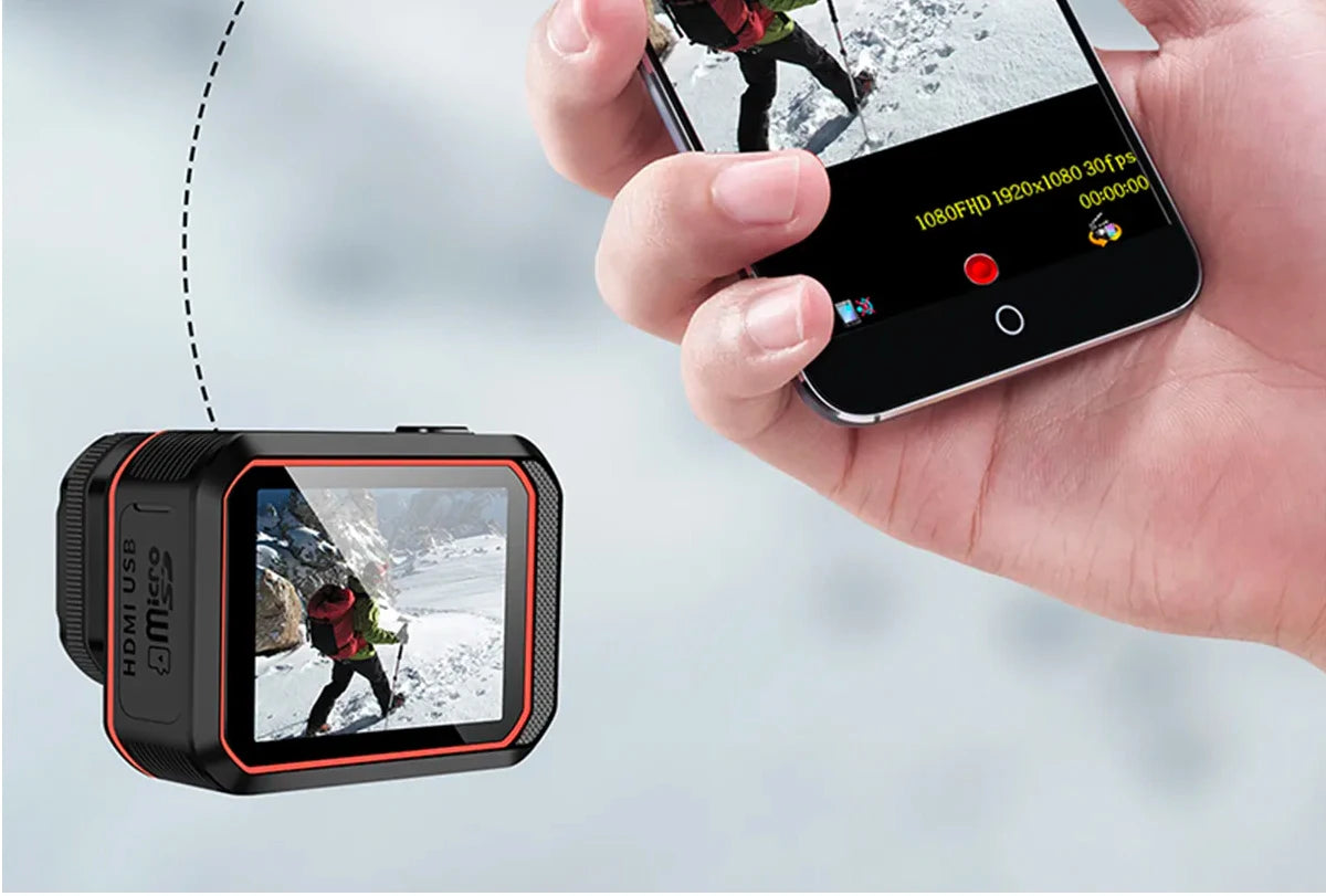 Action Camera 4K60FPS WiFi Anti-shake Action Camera With Remote Control Screen Waterproof Sport Camera drive recorder - Kergle