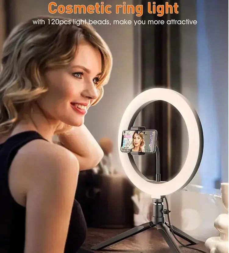 12 Inch Ring Light, Dimmable USB LED for Phone Photography, Live Streaming, For YouTube TikTok Videos - Kergle