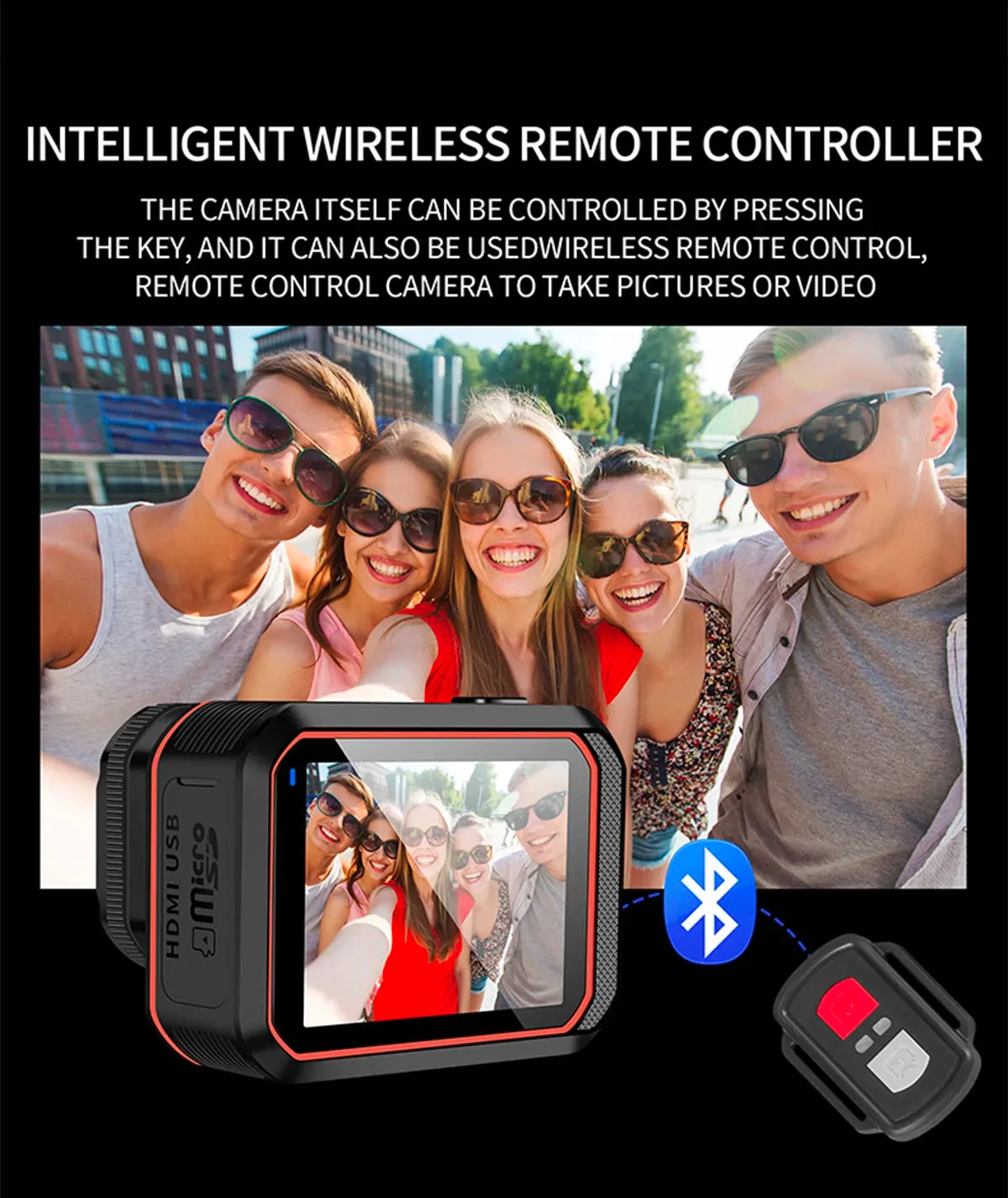 Action Camera 4K60FPS WiFi Anti-shake Action Camera With Remote Control Screen Waterproof Sport Camera drive recorder - Kergle