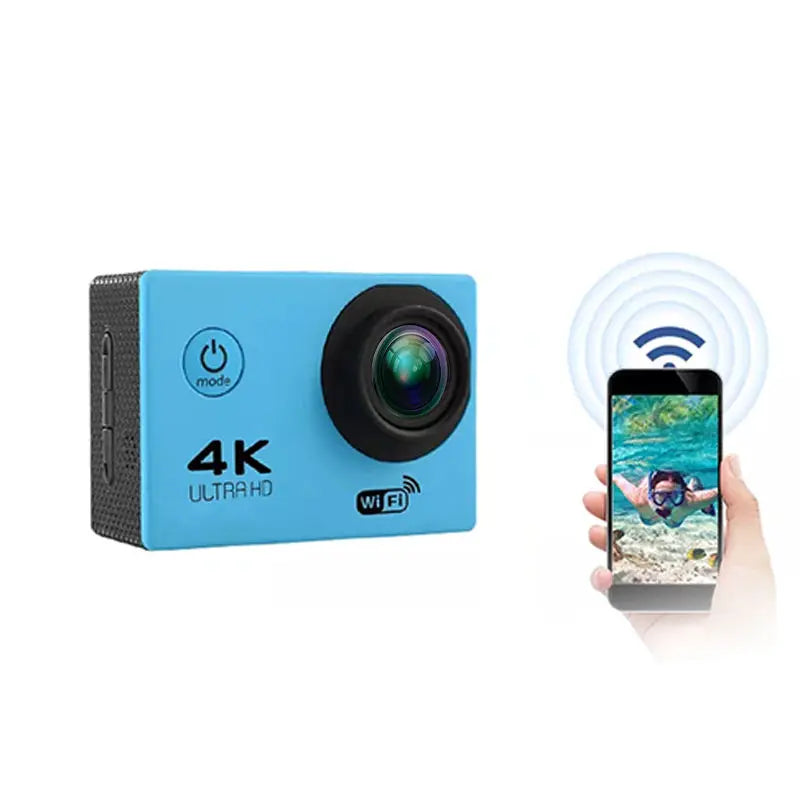  Action Camera 4K WiFi 2.0 Inch Touch Screen 140° Wide Angle Video Recording 30M Waterproof Bicycle Motorcycles Sports Cameras - Kergle