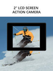  Action Camera 4K WiFi 2.0 Inch Touch Screen 140° Wide Angle Video Recording 30M Waterproof Bicycle Motorcycles Sports Cameras - Kergle