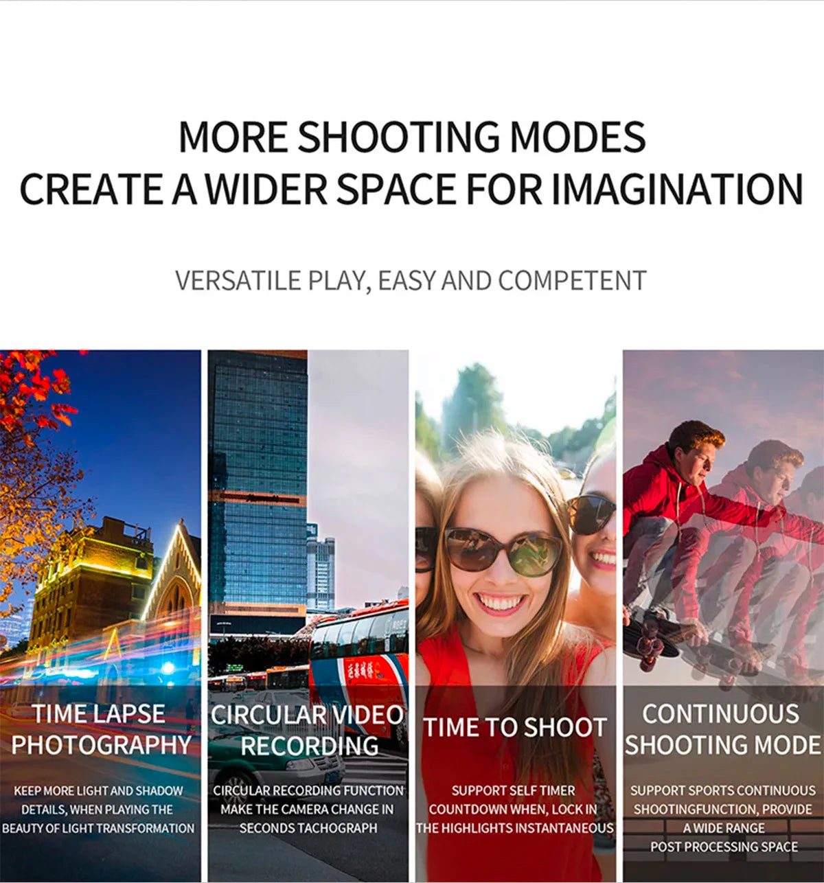 Action Camera 4K60FPS WiFi Anti-shake Action Camera With Remote Control Screen Waterproof Sport Camera drive recorder - Kergle